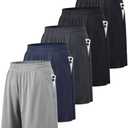 BALENNZ Athletic Shorts for Men with Pockets and Elastic Waistband Quick Dry Activewear Size L