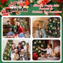 2.4inch Red Green Christmas Ball Ornaments 12PCS Glittering Hanging Bulbs Pendants Elf Shatterproof Christmas Balls Red Green Xmas Baubles for Holiday Xmas Tree Home Indoor Decors