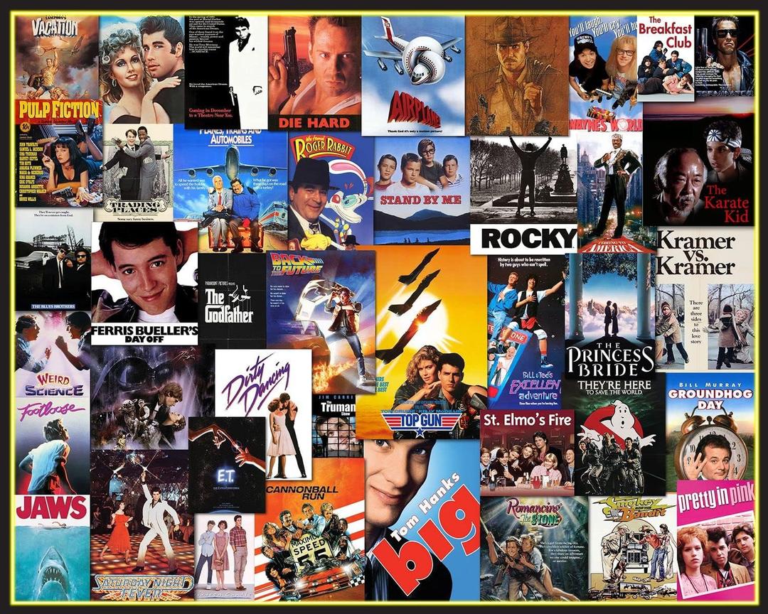 Springbok Going to The Movies 1000 Piece Jigsaw Puzzle for Adults Features a Photo Collage of Posters from Some of America's Favorite Films (Multi)