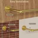 Wall Mounted Clothes Rack, Industrial Pipe Clothing Rack 60 Inch Gold, Wall Clothes Hanger for Bedroom, Cloakroom, Closet, Hallway, Boutique Display, Drying Racks Wall-Mount for Laundry