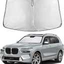 EcoNour Windshield Sunshade Compatible for BMW X7 2018-2023 2024 2025, Sun Visor for Front Windshield & Window Sun Shade Cover, UV Heat Blocker & Protector, Car Accessories