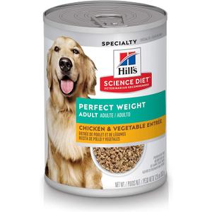 Hill's Science Diet Adult Perfect Weight Wet Dog Food, Chicken & Vegetable, 12.8 oz. Cans, 12-Pack, EXP:  12/2027