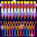 50 Sets LED Flying Set, 25 Slingshot + 25 Glow Helicopter, Glow in The Dark Party Favors for Kids, Outdoor Game Toys Party Supplies Gifts Bulk