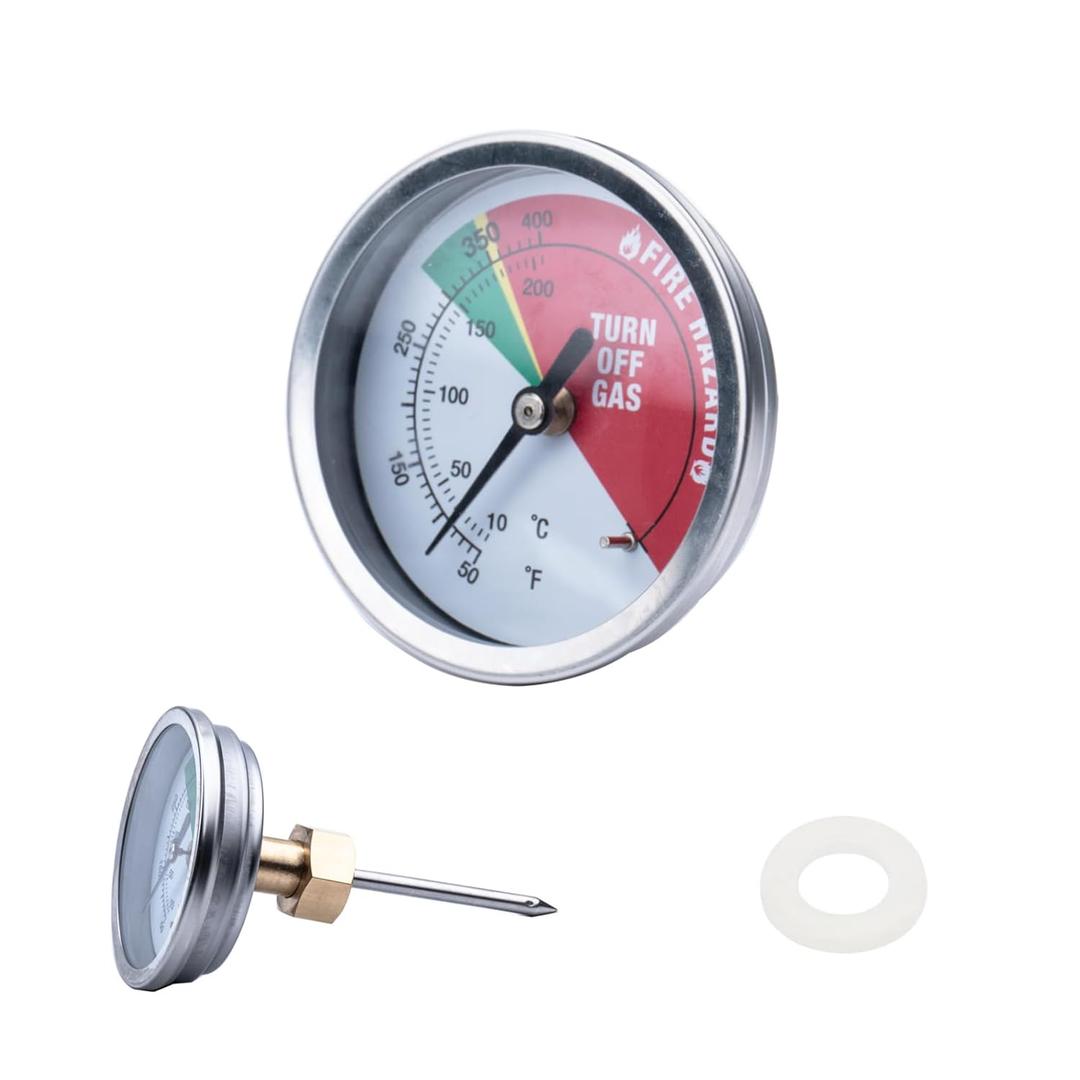 5070 Fryer Thermometer Dial for Bayou 2.5-gal 4-gal and 9-gal Fryers w/ 50-400F Range