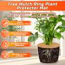 Legigo 4pcs Coconut Fiber Mulch Ring Tree Plant Protector Mat, 30 Inch Natural Coco Coir Tree Mulch Ring Plant Pot Soil Cover, Tree Rings Disc Plant Cover for Indoor Outdoor Plants, Landscaping