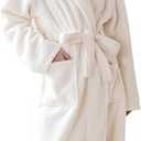 Robes for Women – Premium Plush Fleece Long Bathrobe for Women with Shawl Collar, Soft Warm Womens Robe Large