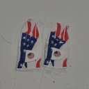 FINGER TEN Golf Gloves Men Right Handed Golfer Left Hand with Ball Marker 2 Pack Leather Breathable Comfortable Weathersof Grip Size Small Medium ML Large XL (White&USA Flag)