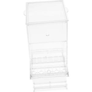GANAZONO Automatic Bird Feeder for Parrots Acrylic Cage Dispenser Spill Pet Bird Food Holder Easy Bottom Tray for Budgies