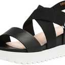 DREAM PAIRS Womens Open Toe Ankle Strap Platform Wedge Sandals, 9.5