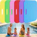 Lunmon 6 Pcs Poolside Seating Mat, 16.5 x 13 x 0.39 Inches EVA Foam Poolside Cushion for Edge of Pool, Portable Waterproof Seat Mat for Outdoor Summer Pool Accessories, Colorful (Rectangle)