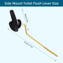 Universal Metal Side Mount Toilet Handle Replacement Kit Compatible with Kohler K-GP30324-CP/Glacier Bay Toilet with 1pc Flapper Chain, Toilet Flusher Lever, Oil Rubbed Bronze