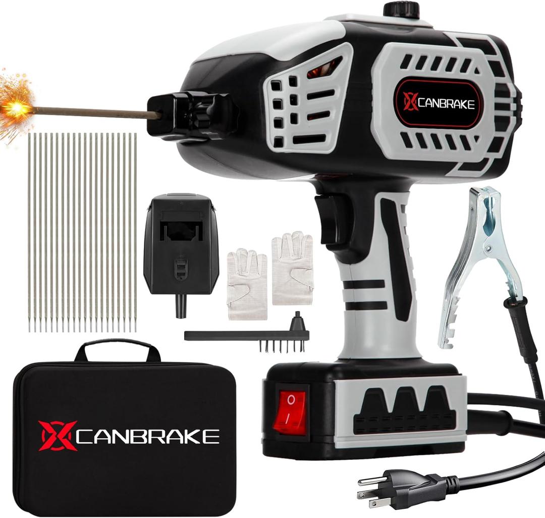 Portable Welding Machine Handheld, 110V ARC Welder Gun with IGBT Inverter, 20-180A Output Mquina De Soldar, Variable Current Adjustment, Household Welding Tool Kit Fit for 1/16"-1/8" Welding Rods