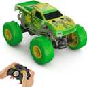 Hot Wheels Monster Trucks RC Toy, Remote-Control 1:15 Scale Gunkster, Glows in The Dark & has Terrain Action Tires with Off-Roading Capability