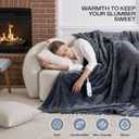 Heated Blanket Electric Full Size with 8 Heat Levels & 10 Time Settings, Heating Blanket with Flannel & Sherpa for Bed, Full Body, Couch, Home Office Use, Machine Washable, Warm Gift (Grey 72"x84")