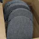 IPYNBAP Chair Cushions for Dining Chairs, Kitchen Chair Cushions, 16'' x 16'' x 2'', Non Slip Indoor Seat Cushions, Chair Pads for Dining Chairs with Ties & Removable Cover, Set of 4, Dark Grey