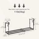 Expandable Shoe Rack Organizer for Cabinet, Adjustable Hanging Under Shelf Storage, Sturdy Round Tube Design, Space Saving Shoe Shelf for Closet, Entryway, Laundry Room, Black