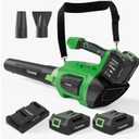 40V Leaf Blower Cordless, 620CFM Brushless Electric Leaf Blower Cordless with 2×5.0Ah Batteries and Charger, Battery Powered Leaf Blowers 4-Variable Speed & Turbo Mode Blowers for Lawn Care, Yard