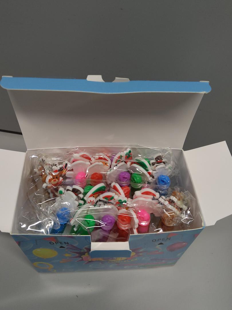 24PCS Christmas Party Favors for Kids, Bubble Wand Bulk Christmas Toys Gifts for Crhsitmas Stocking Stuffers Goodie Bag Fillers Classroom Prizes, Christmas Party Supplies for Girls Boys (Christmas)