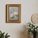 Gold Framed Wall Art Vintage White Swan Canvas Art Farmhouse Animals Picture Wall Decor Antique Prints Rustic Paintings Country Artwork for Bedroom Bathroom Living Room 8x10 Inch