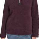 Tommy Hilfiger Women's 1/4 Zip Mockneck Sherpa Soft Pullover, S
