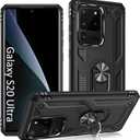 ADDIT S20 Ultra Case, Phone Case for Samsung Galaxy S20 Ultra Case,with Kickstand Ring,Adjustable Stand,Military Grade,Heavy Duty Protection,Shockproof,Anti-Fingerprint,Support Magnet Car Mount,Black