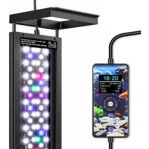 fishkeeper Smart LED Aquarium Light, 24/7 RGB Full Spectrum Fish Light