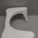 Squatty Potty Simple Curve Bathroom Toilet Stool 7" White