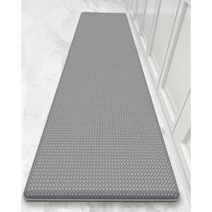 Color&Geometry Kitchen Rugs, Kitchen Runner Rug Kitchen Floor Mat, Cushioned Anti-Fatigue Kitchen Mat, Non Slip Waterproof Comfort Standing Padded, Memory Foam Kitchen mat, 17"x79", Grey
