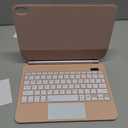 Magic Keyboard for iPad 11th 10th Generation Case with Keyboard for iPad A16 11inch 2025 & 10.9inch 2022 with Upgraded Multi-Touch Trackpad, 7-Colors Backlight, Floating Cantilever Stand Rose Gold