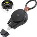 Portable Charger for Samsung Galaxy Watch 7/8, 2 in 1 USB-C Travel Charger Compatible with Galaxy Watch 8/7/6/6 Classic/5 Pro/4/3, 90 Rotatable Smartwatch Charging for Galaxy (No Built-in Battery)