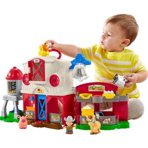 Fisher-Price Little People Toddler Learning Toy Caring for Animals Farm Playset with Smart Stages for Pretend Play Kids Ages 1+ years 