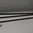 EXCLUSIVE HOME Crystal Ball 1" Curtain Rod and Coordinating Finial Set, Matte Black, Adjustable 66"-120"