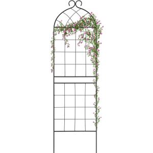 SCENDOR 1 Pack Garden Trellis 71" H x 19.7" W for Climbing Plants Support Rustproof Metal Iron Rose Trellis for Vines Flower Cucumbers Plant Stand Black