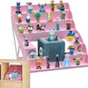 for Tonie Shelf Magnetic, Tonies Storage for Tonie Figures,30-50 Characters and Toniebox for Girls and Boys in Pink