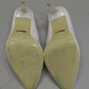 Womens High Heels 4 Inch Closed Pointed Toe Pumps Stiletto Heels for Women Dress Sexy Wedding Pumps (7.5, Shinny White)