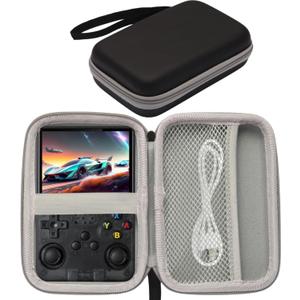 Hard Carrying Case Compatible with R36S/R36 PRO/R40S PRO Handheld Game Console, Storage Holder EVA Bag for 3.5 inch Portable Game Console Accessories All in One Travel Storage Case
