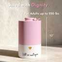 LastingTails Pink Urns for Female Handmade Ceramic Cremation Urn for Human Ashes Adult, 220 cu in (Up to 220 lbs) Until to Meet You
