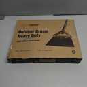 CLEANHOME Outdoor Brooms for Sweeping Patio, Commercial Grade Heavy Duty Broom with Stiff Bristle for Sweeping Garage,Deck,Kitchen,Straw, Outside Broom for Cleaning Pet Hair,Weeds,Leaves,Grey