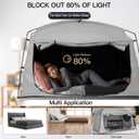 Bed Tent,Portable Privacy Sleeping Bed Canopy,Blackout 90% Drapes for Kids and Adult,Indoor Space Tent with Breathable Large Mesh Windows