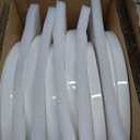 Sweese Porcelain Flat Dinner Plates Set of 6, 10.5 Inch High Edge Dish Set - Dishwasher, Microwave, Oven Safe, Scratch Resistant, Kitchen Serving Dishes - Elegant White Glaze