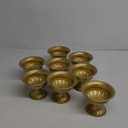 8Pcs Gold Vases for Centerpieces, 4.72in Centerpieces for Table Mini Sized Flower Arrangement Metal Urn Planter for Birthday Wedding Home Decoration Christmas (Gold)