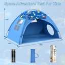 AFUNX Kids Play Tent, Space Theme Indoor Tent with Tunnel Port, Foldable Playhouse for Boys and Girls, Ideal House for Imaginative Play,Perfect Kids Gift- 70" x 45" x 43"