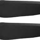 2pcs Car Armrest Cover Universal Type Van Auto Storage Box Pad Auto Center Console Cushion Vehicle Armrest Cushion Car Supplies(Black