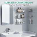 Veken Shower Caddy 6-Pack, Family Choice Award Winner, Large Wall Mounted Shower Rack, Bathroom Shelves Over Toilet, Organizer Storage Accessories with Soap Dish & Toothbrush Holder, Silver