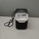 Antarctic Star Countertop Ice Maker Machine, 8 Ice Cubes in 6 mins, 26lb/Day Ice with 2 Sizes- Portable Mini, Energy Saving & Basket/Scoop for Home/Party/Travel/Camping/Bar, Dark Black