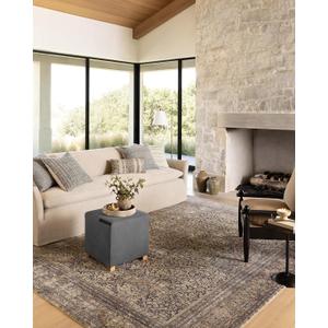 Loloi Amber Lewis Morgan 2' x 3'-6" Rectangle Accent Rug in Denim/Multi - Large Area Rug, Neutral Area Rug for Room Dcor, Vintage Rug Inspired, Soft Area Rug for Living Room, Bedroom, Dining Area
