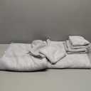 REDKISS 6 Piece Premium Towel Set, 2 Bath, 2 Hand, and 4 Wash Cloths, Ultra-Fiber Coral Fleece, Highly Absorbent Towels for Bathroom, Gym, Hotel, and Spa, Ideal for Everyday use, Light Grey