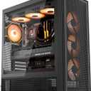 darkFlash AIR NOVA Full Tower E-ATX PC Case, Six-Sided Ventilated Gaming Case, Up to 420mm Radiator, Vertical GPU Mount, Back Connect, Type C, High Airflow, 7 x PWM ARGB Fans Included (Black)