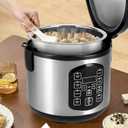 Linkidea Rice Cooker Inner Pot Replacement, 304 Stainless Steel Pressure Cooker Pot, Dishwasher Safe Cooker Replacement Inner Bowl Compatible with AROMA-ARC-954SBD 4 Cups Cooker (Silver)