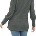 WIHOLL Womens Tops Dressy Casual Fall Sweaters Square Neck Fashion Clothes 2023 (Large)